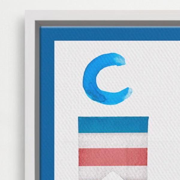Nautical flag framed kid's name print, Personalized Child's Name, Kid's Room Name Sign, Nautical Alphabet Sign for Nursery, Maritime Flags