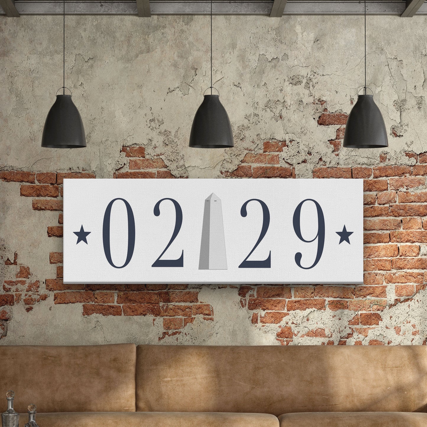 02129 Charlestown Bunker Hill Monument Wall Hanging - Many Sizes and Colors Available