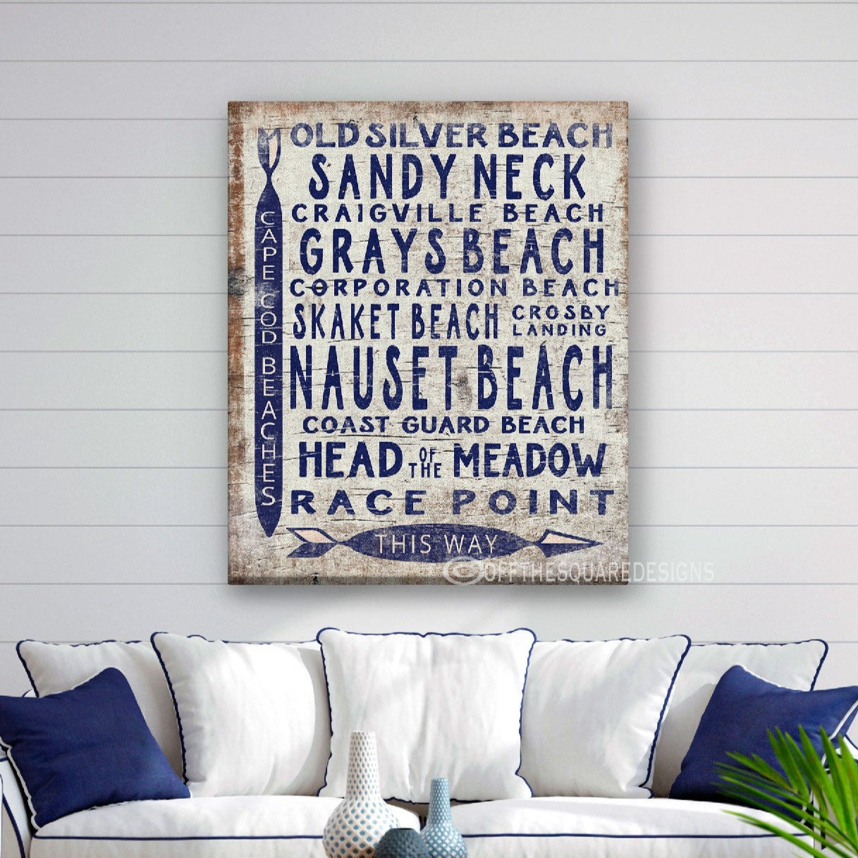 Vintage Cape Cod Beach Sign | Nauset Craigville Race Point Sandy Neck