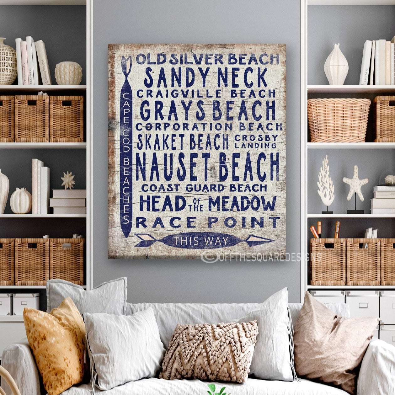 Vintage Cape Cod Beach Sign | Nauset Craigville Race Point Sandy Neck