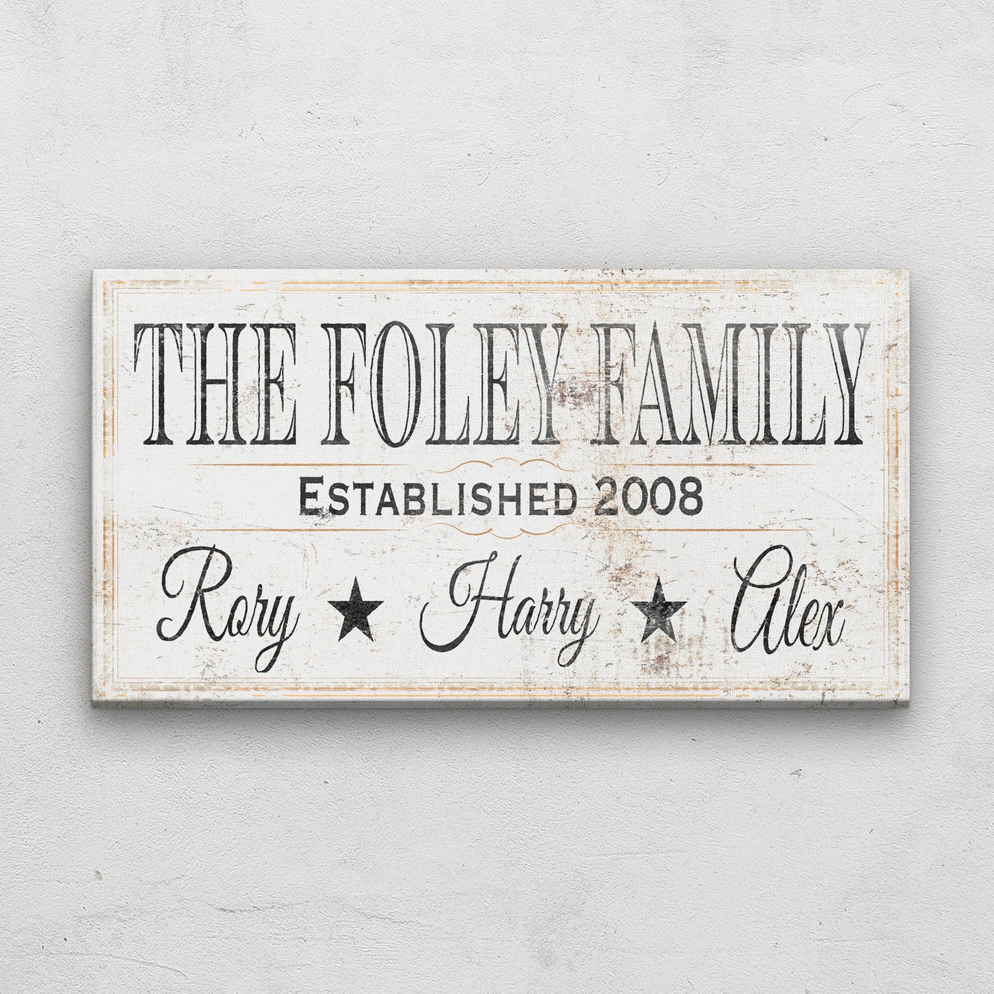 Personalized Family Name Established Date With Kids Names Sign Wall Hanging