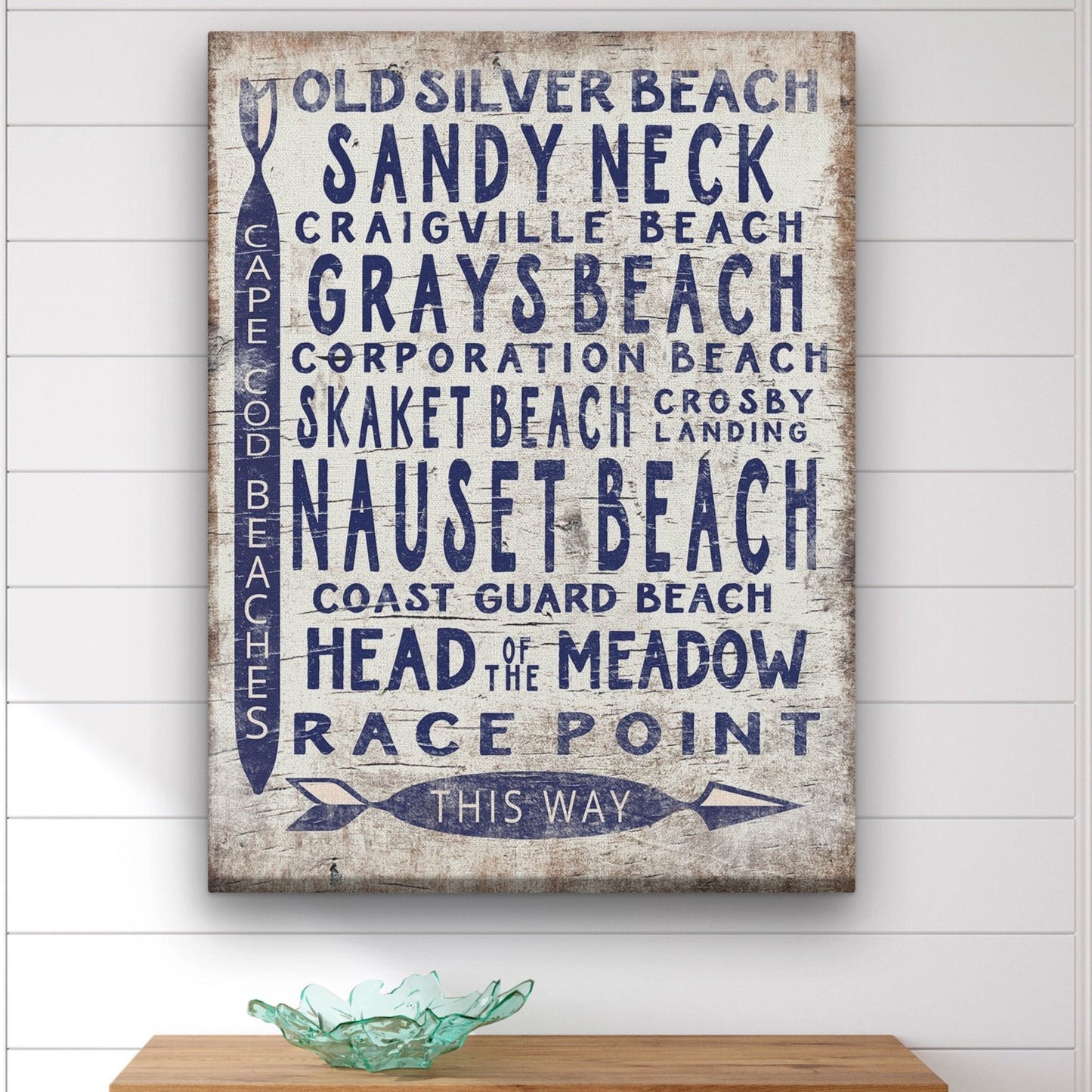 Vintage Cape Cod Beach Sign | Nauset Craigville Race Point Sandy Neck