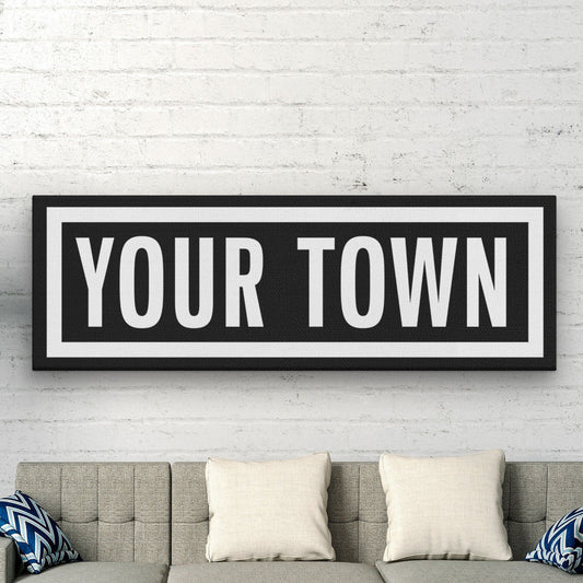 Personalized Town, Family Name, Street Name Sign | Clean Distressed Metal Look