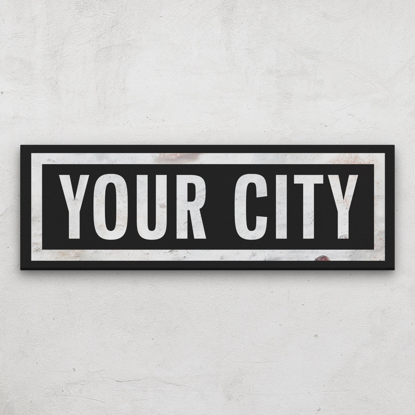 Personalized Town, Family Name, Street Name Sign | Clean Distressed Metal Look