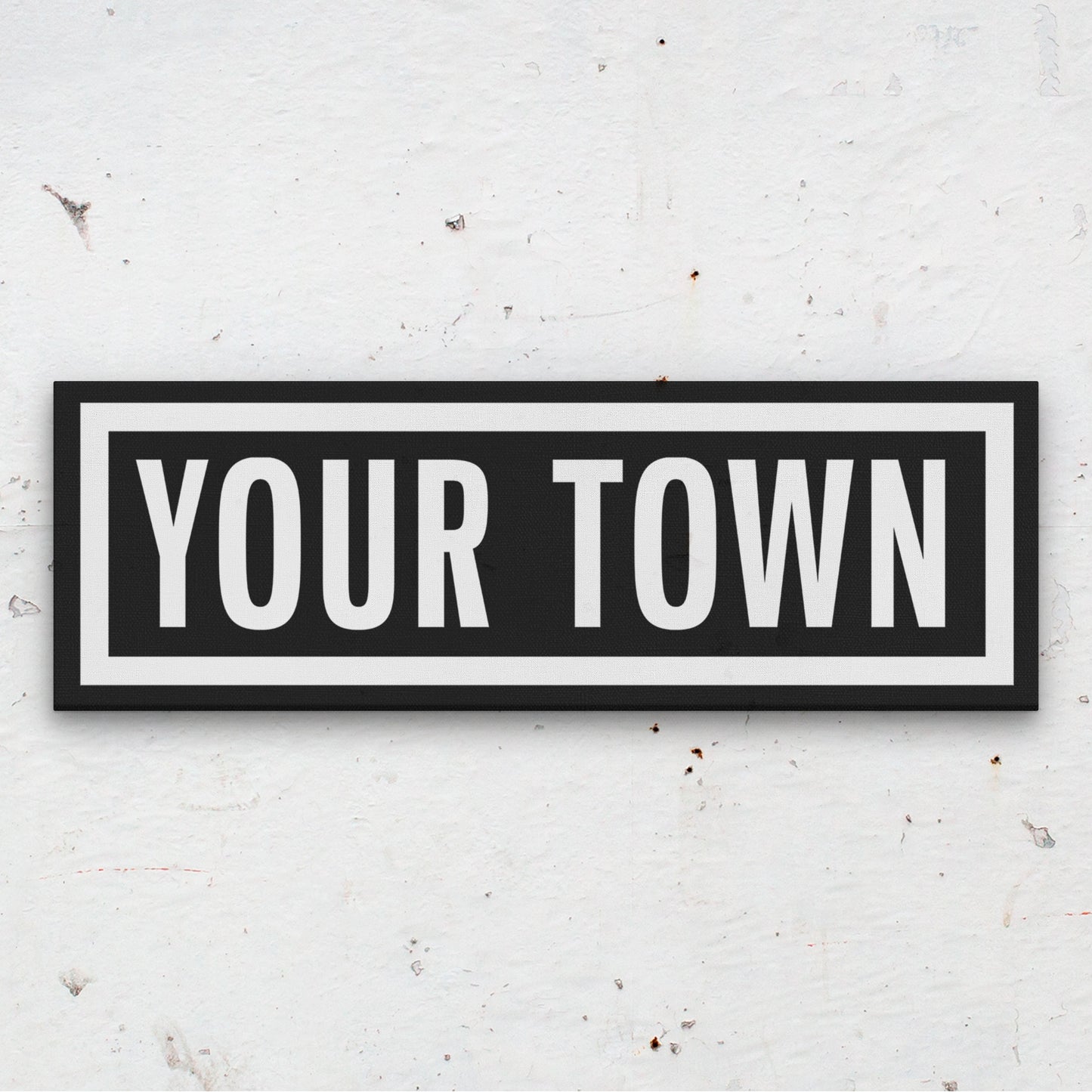 Personalized Town, Family Name, Street Name Sign | Clean Distressed Metal Look