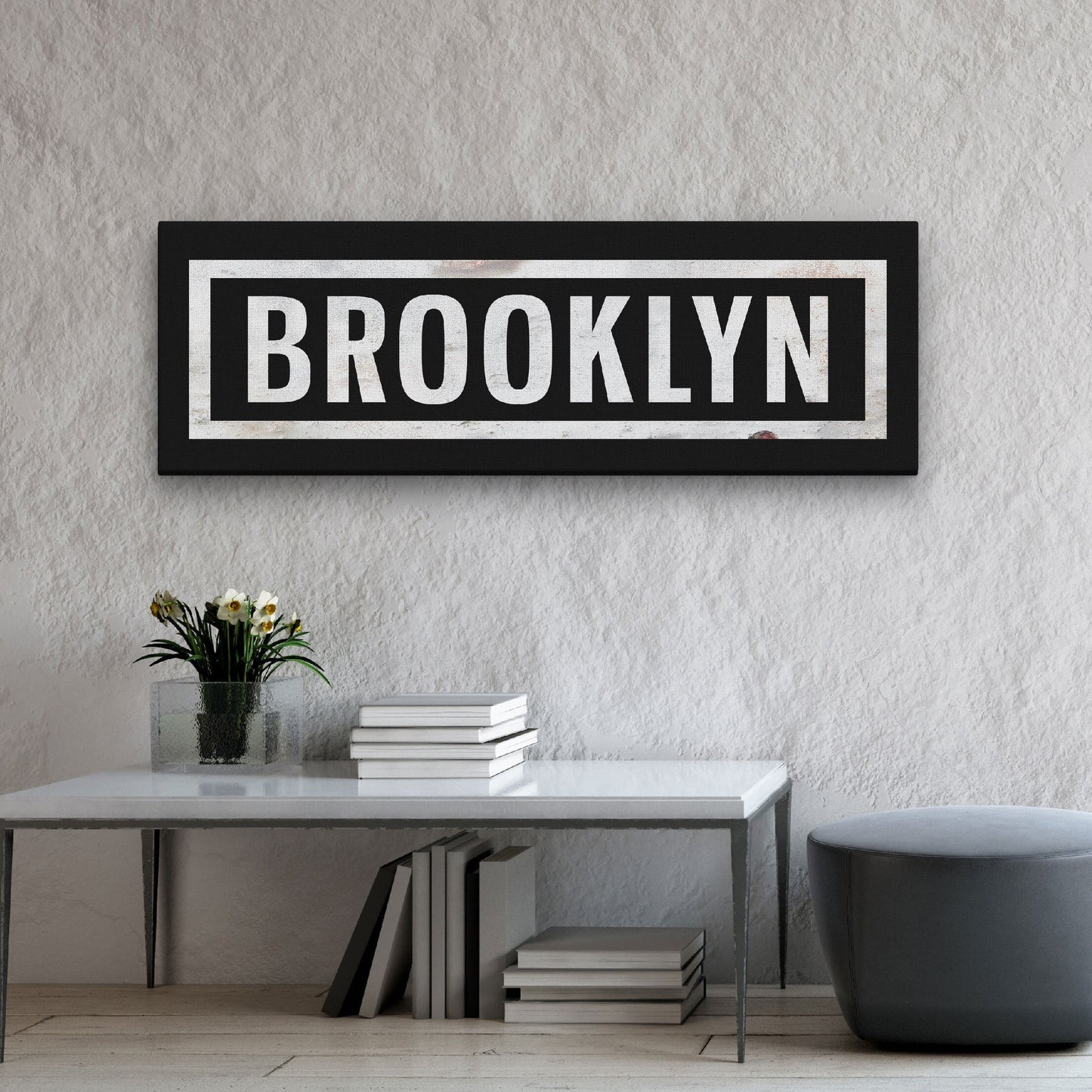 Personalized Town, Family Name, Street Name Sign | Clean Distressed Metal Look