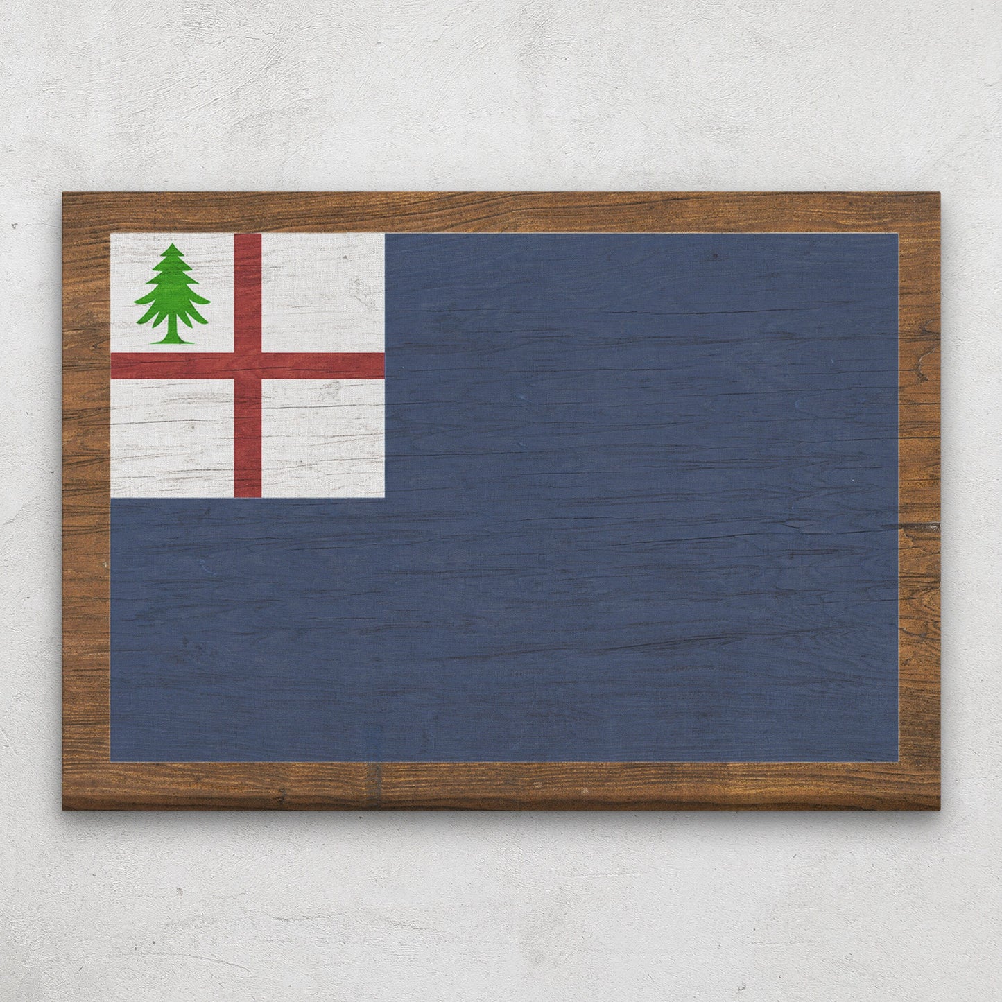 Bunker Hill Flag Canvas Sign, Rustic & Distressed Wood Look Flag - Many Sizes