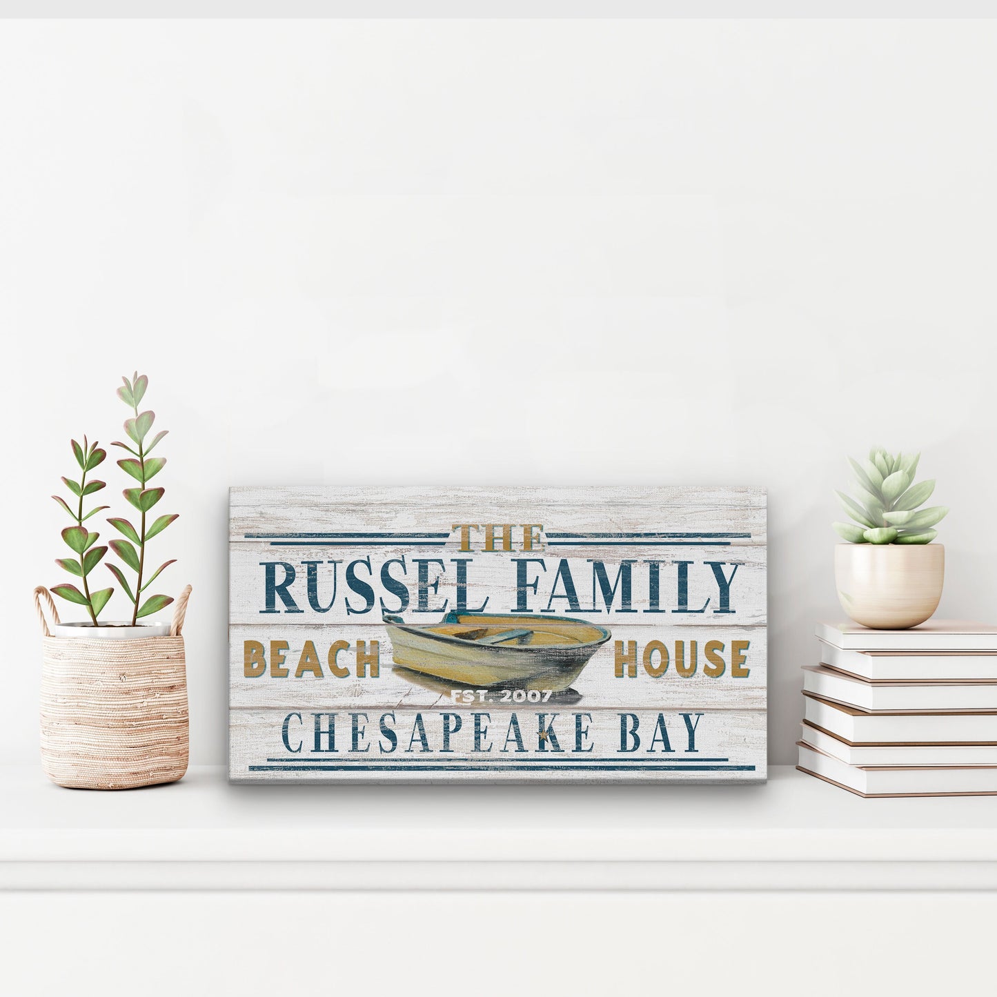 Beach House Family Name Sign | Personalized Beach - Lake House Decor