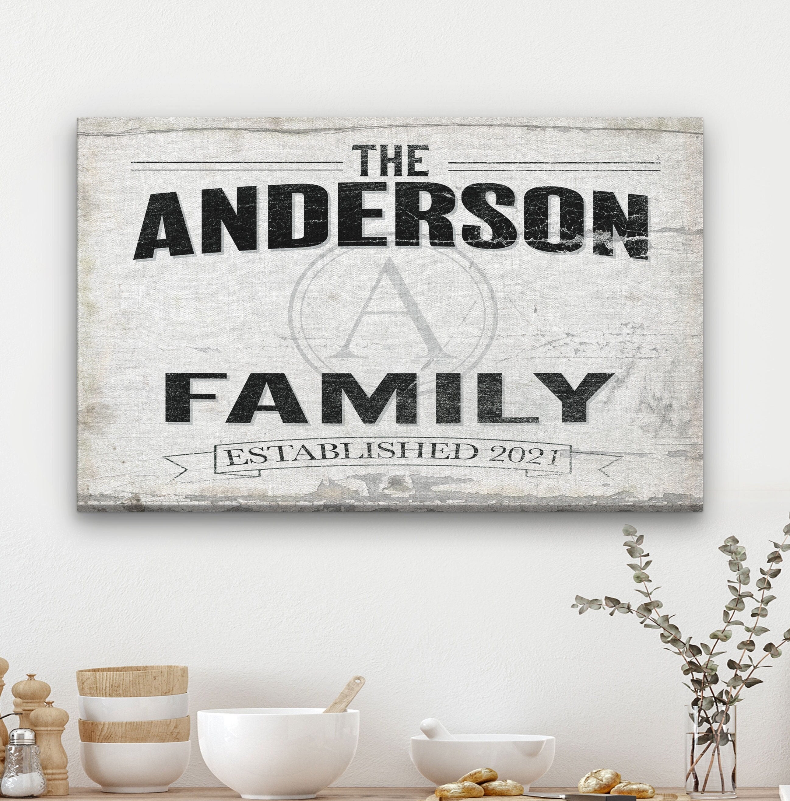 Personalized Family Name Sign - Custom Wall Signs – Off The Square Designs