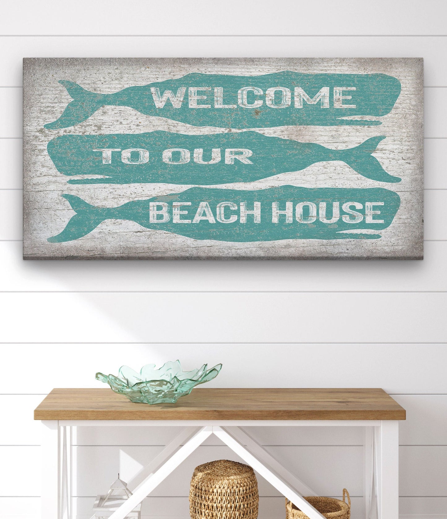 Beach House Signs Personalized Beach House Sign Beach Welcome Sign Coastal Wall Art Beach Decor Whale Sign Nautical Wall Decor Coastal Art