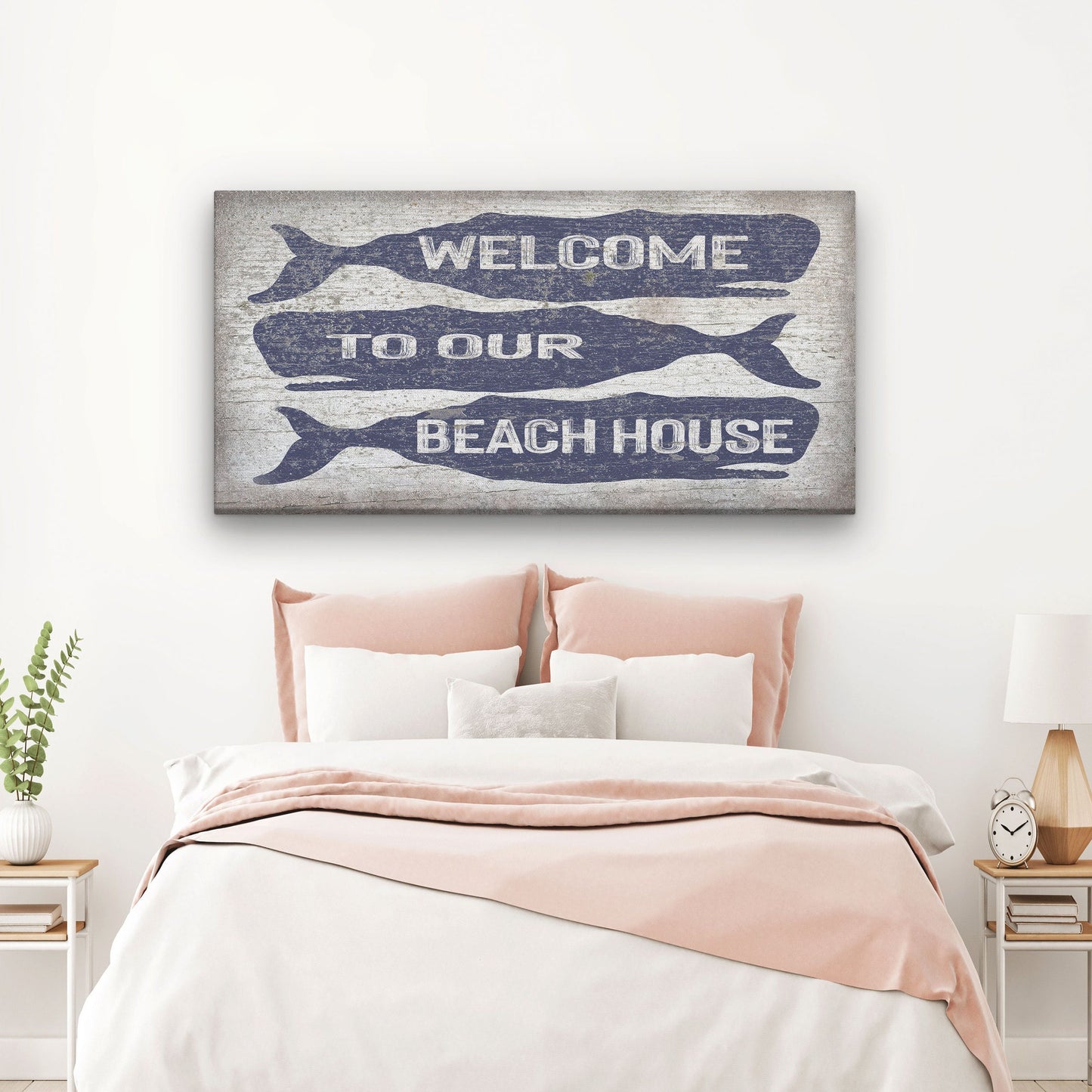 Beach House Signs Personalized Beach House Sign Beach Welcome Sign Coastal Wall Art Beach Decor Whale Sign Nautical Wall Decor Coastal Art