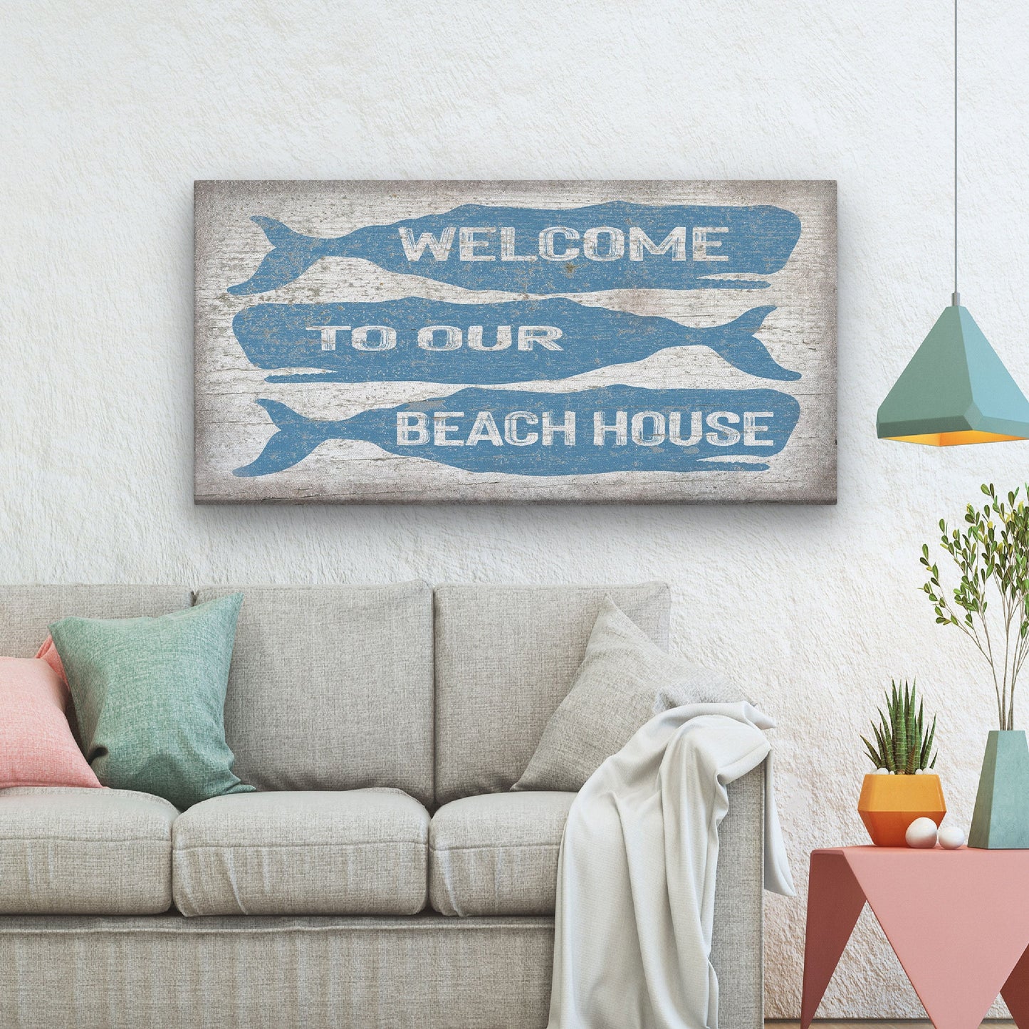 Beach House Signs Personalized Beach House Sign Beach Welcome Sign Coastal Wall Art Beach Decor Whale Sign Nautical Wall Decor Coastal Art