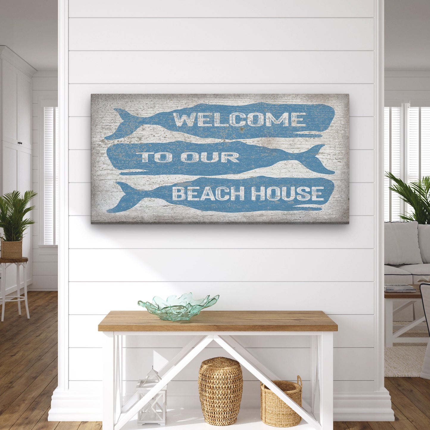 Beach House Signs Personalized Beach House Sign Beach Welcome Sign Coastal Wall Art Beach Decor Whale Sign Nautical Wall Decor Coastal Art