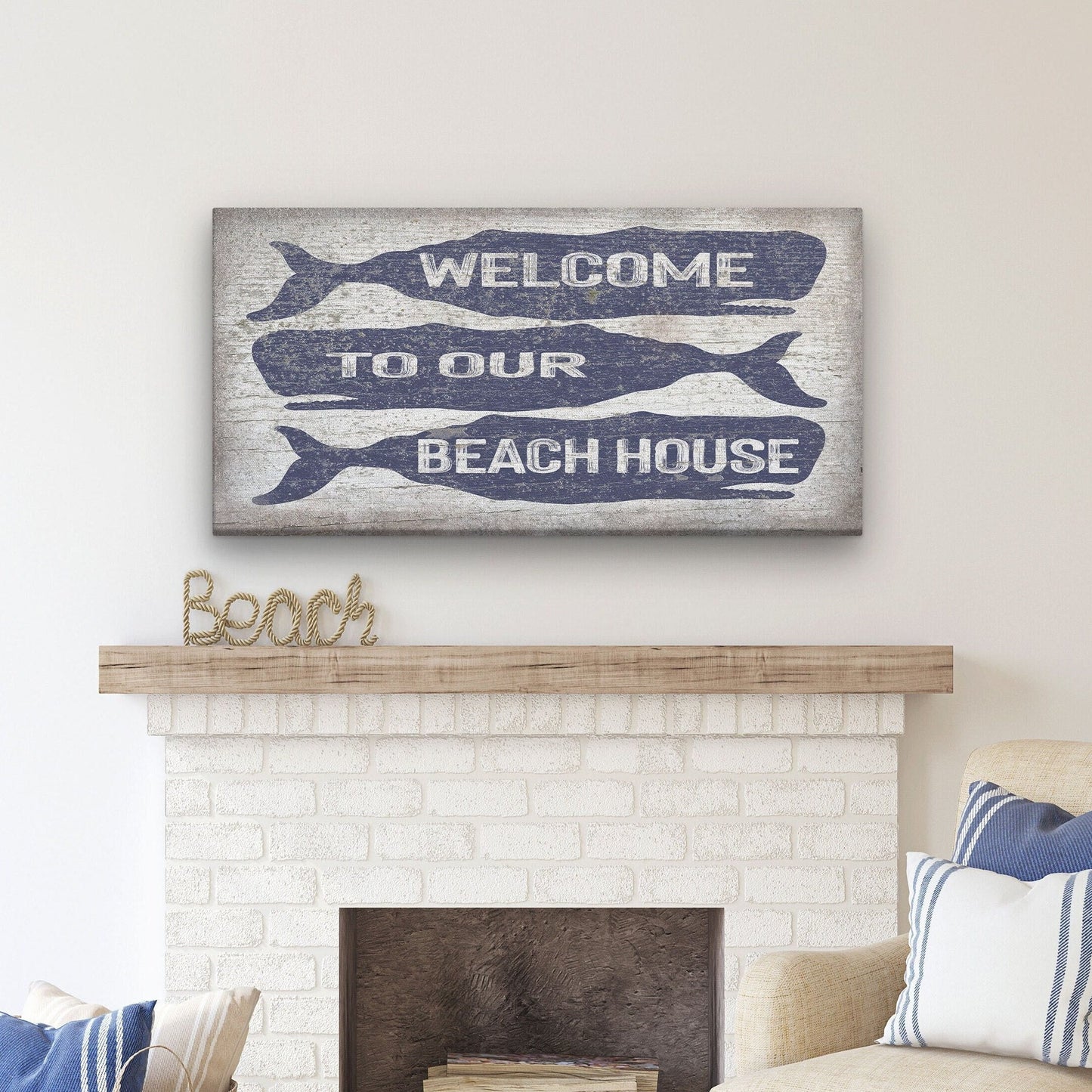 Beach House Signs Personalized Beach House Sign Beach Welcome Sign Coastal Wall Art Beach Decor Whale Sign Nautical Wall Decor Coastal Art