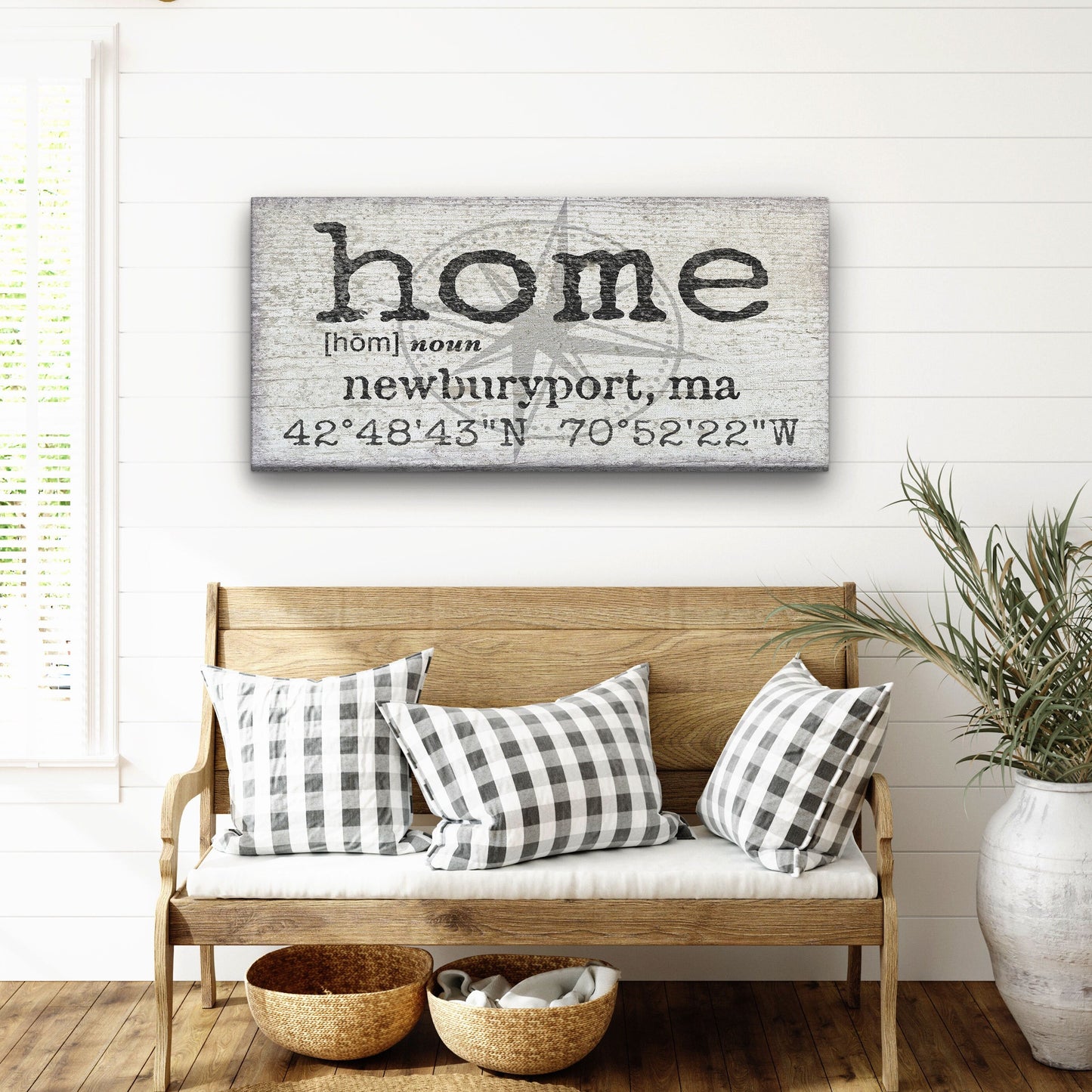 GPS Coordinates Sign, Home Latitude Longitude Wall Decor, Housewarming Gift, Home Entryway Sign New Home Gift, Realtor Gift, Home city state