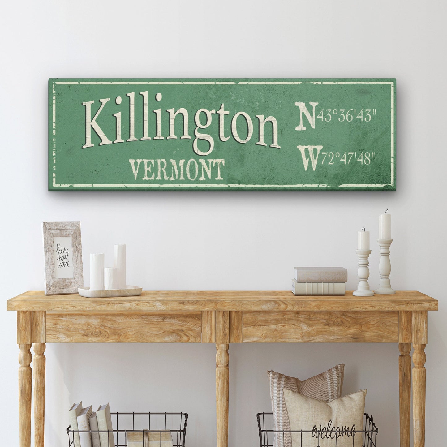 Coordinate Sign, Latitude Longitude, Rustic Nautical City State Canvas Sign , Personalized Gift, Ski / Beach / Lake Decor, Housewarming Gift