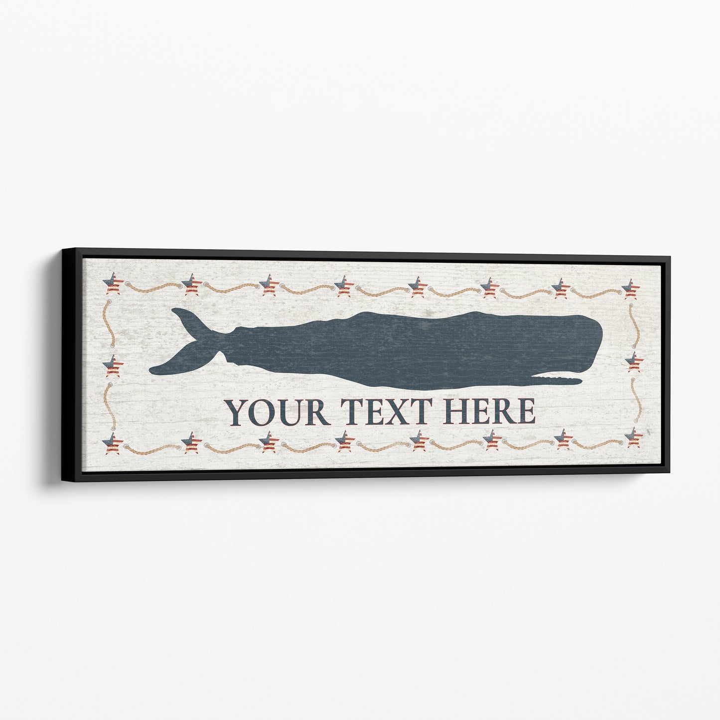 Personalized Framed Whale Canvas Sign