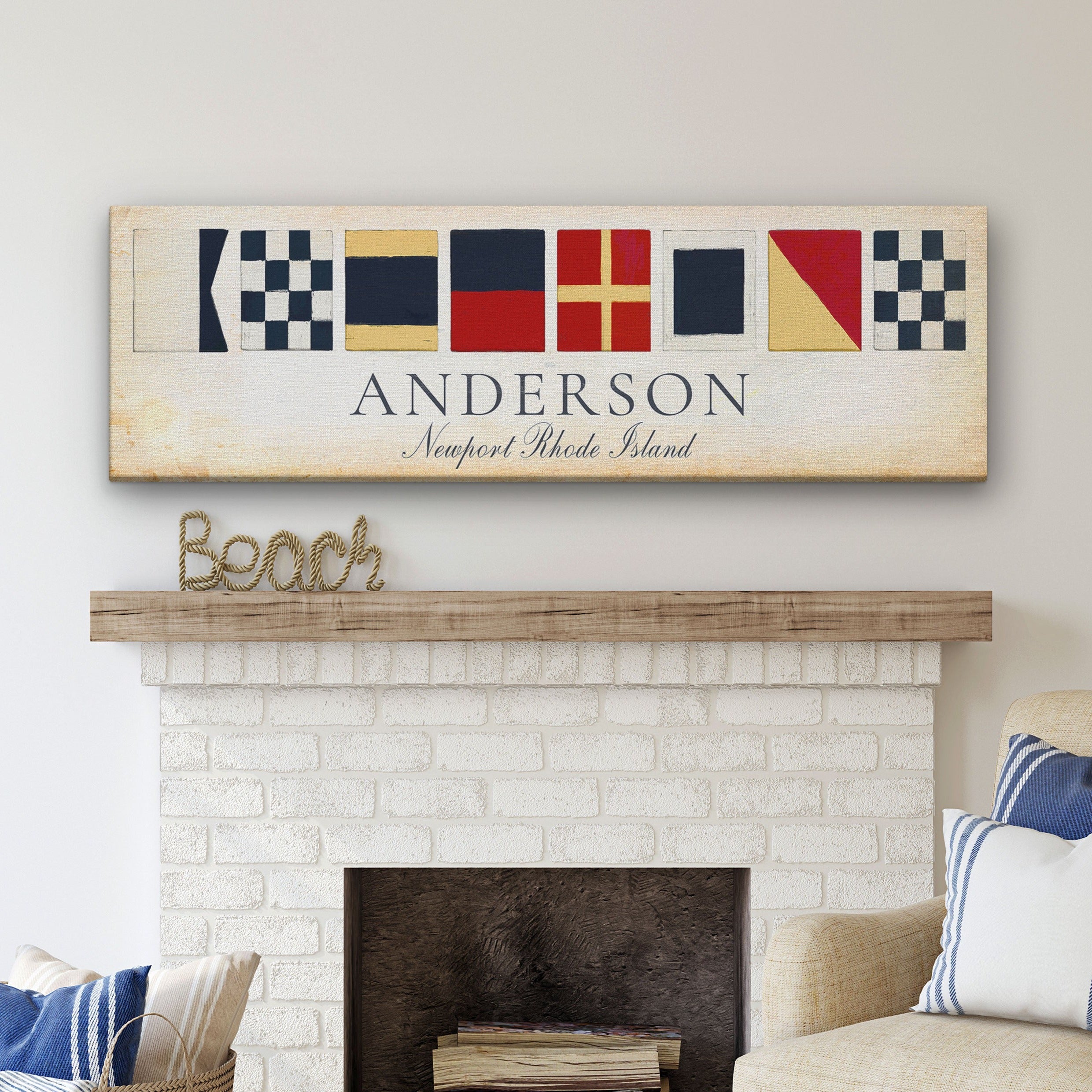 Custom Nautical Flag Name Art | Personalized Signal Flag Wall Decor ...