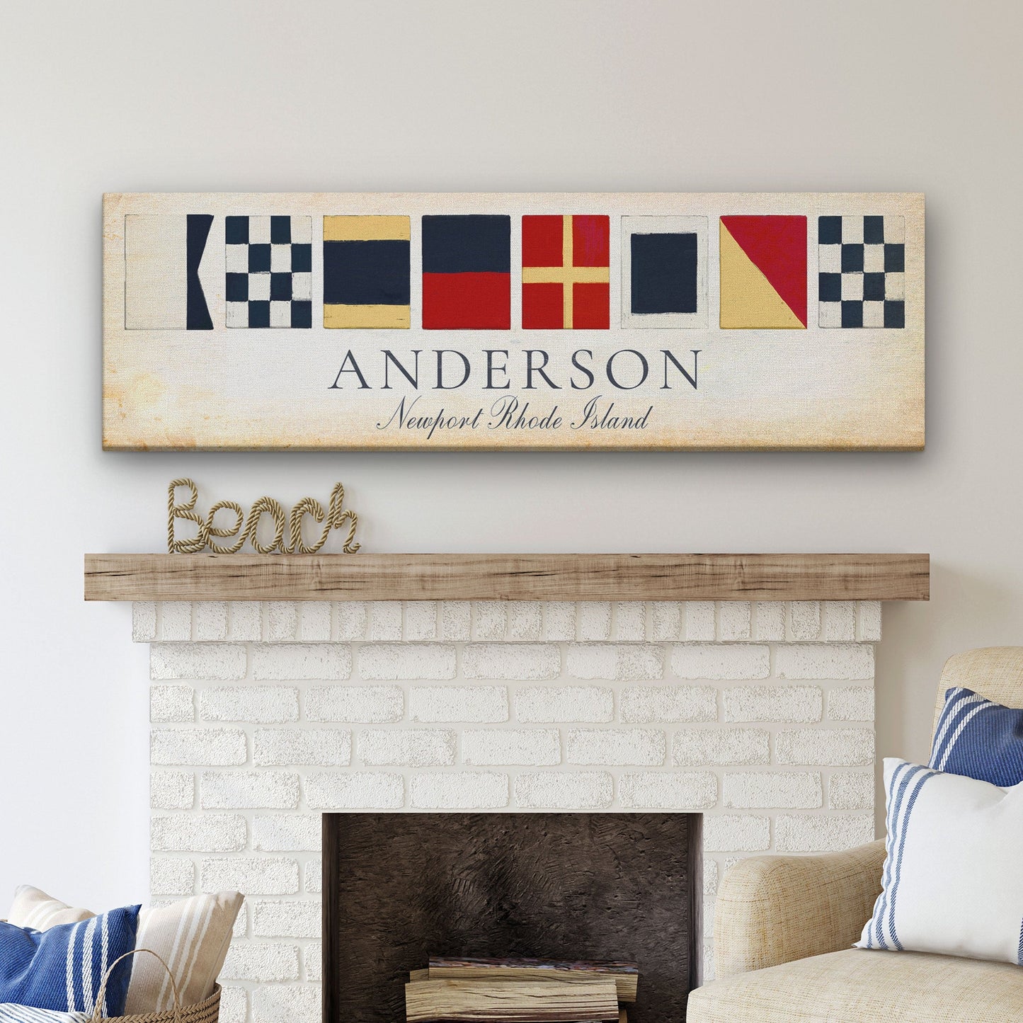 Personalized Nautical Flags Wall Decor