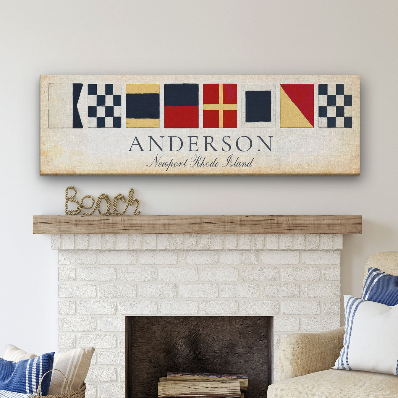 Personalized Nautical Flags Wall Decor Off The Square Designs