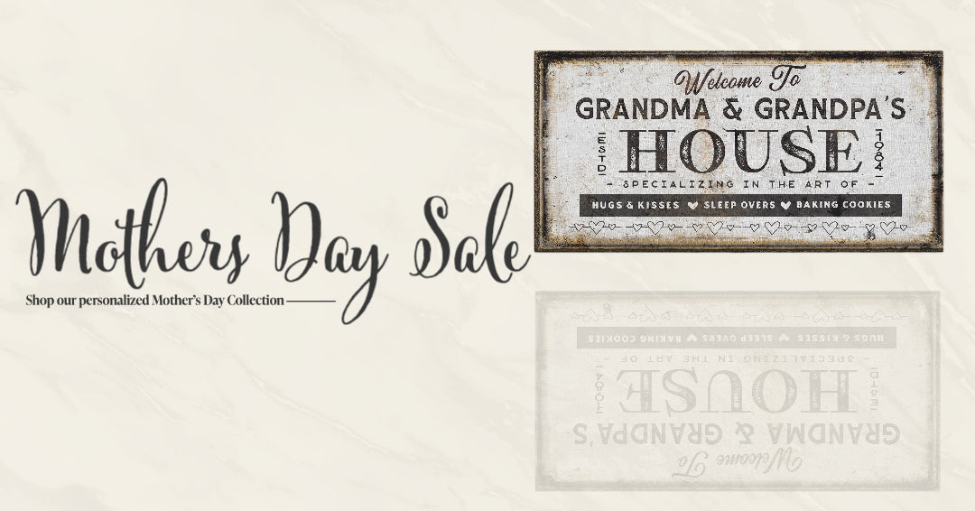 Custom grandparent canvas sign as a personalized Mother's Day gift