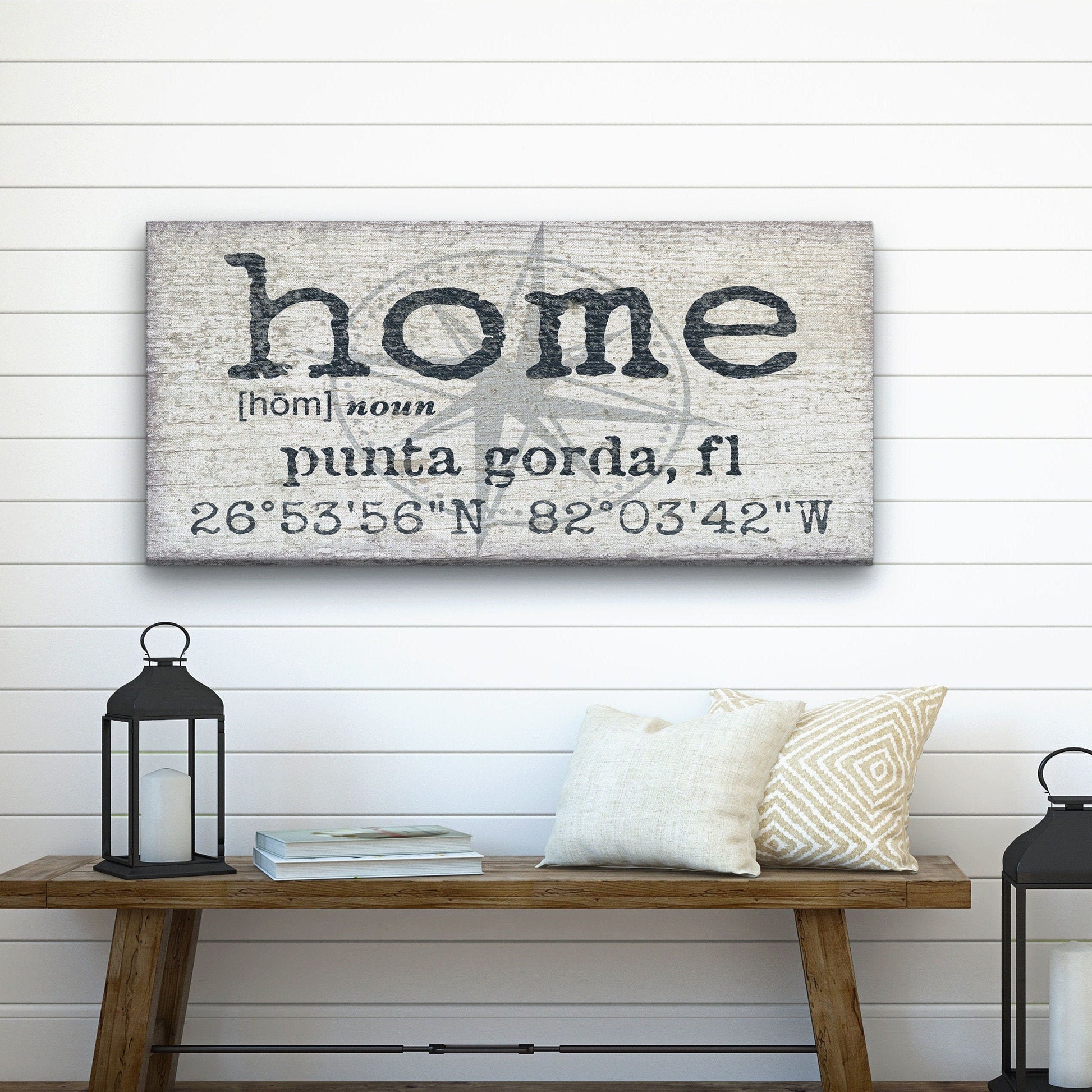 GPS Coordinates Sign, Home Latitude Longitude Wall Decor, Housewarming Gift, Home Entryway Sign New Home Gift, Realtor Gift, Home city state