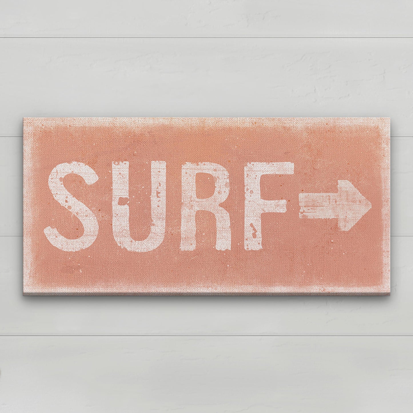 Distressed Surf Sign, Surf Shack Weathered Sign, Surf Shop Beach Decor, Beach Canvas Wall Hanging, Vintage Surf Art, Arrow Sign