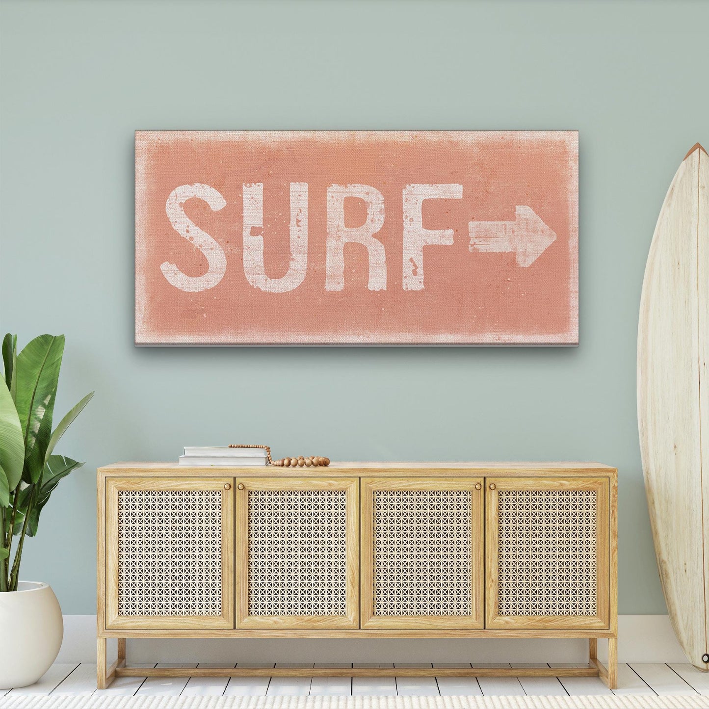 Distressed Surf Sign, Surf Shack Weathered Sign, Surf Shop Beach Decor, Beach Canvas Wall Hanging, Vintage Surf Art, Arrow Sign