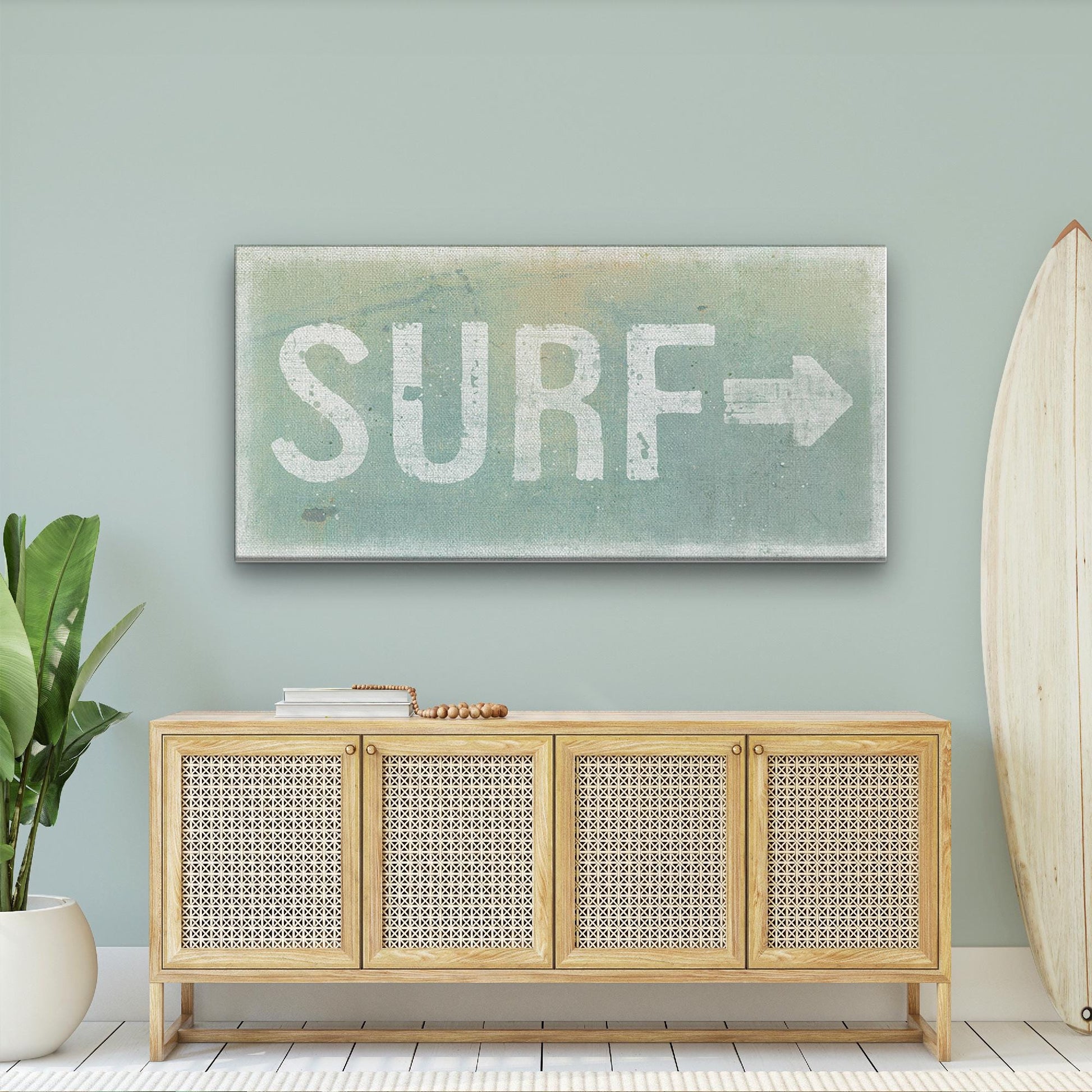 Distressed Surf Sign, Surf Shack Weathered Sign, Surf Shop Beach Decor, Beach Canvas Wall Hanging, Vintage Surf Art, Arrow Sign