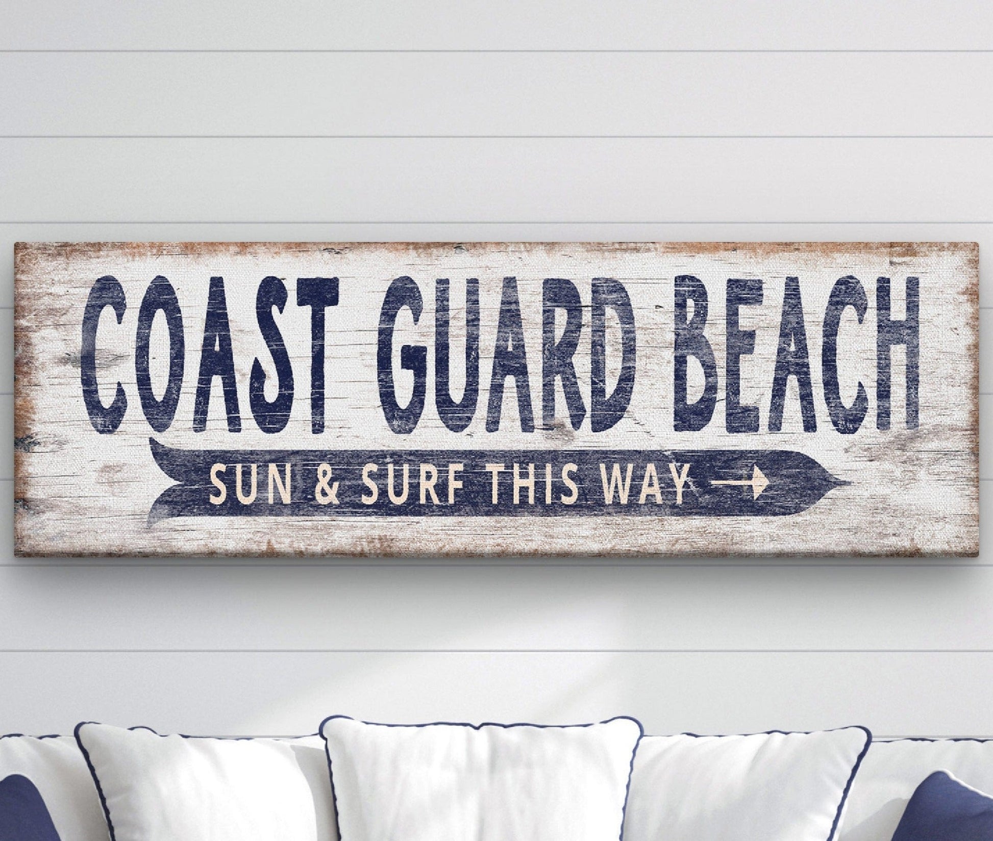 Customizable Nautical Beach Sign - Personalized Beach House Sign