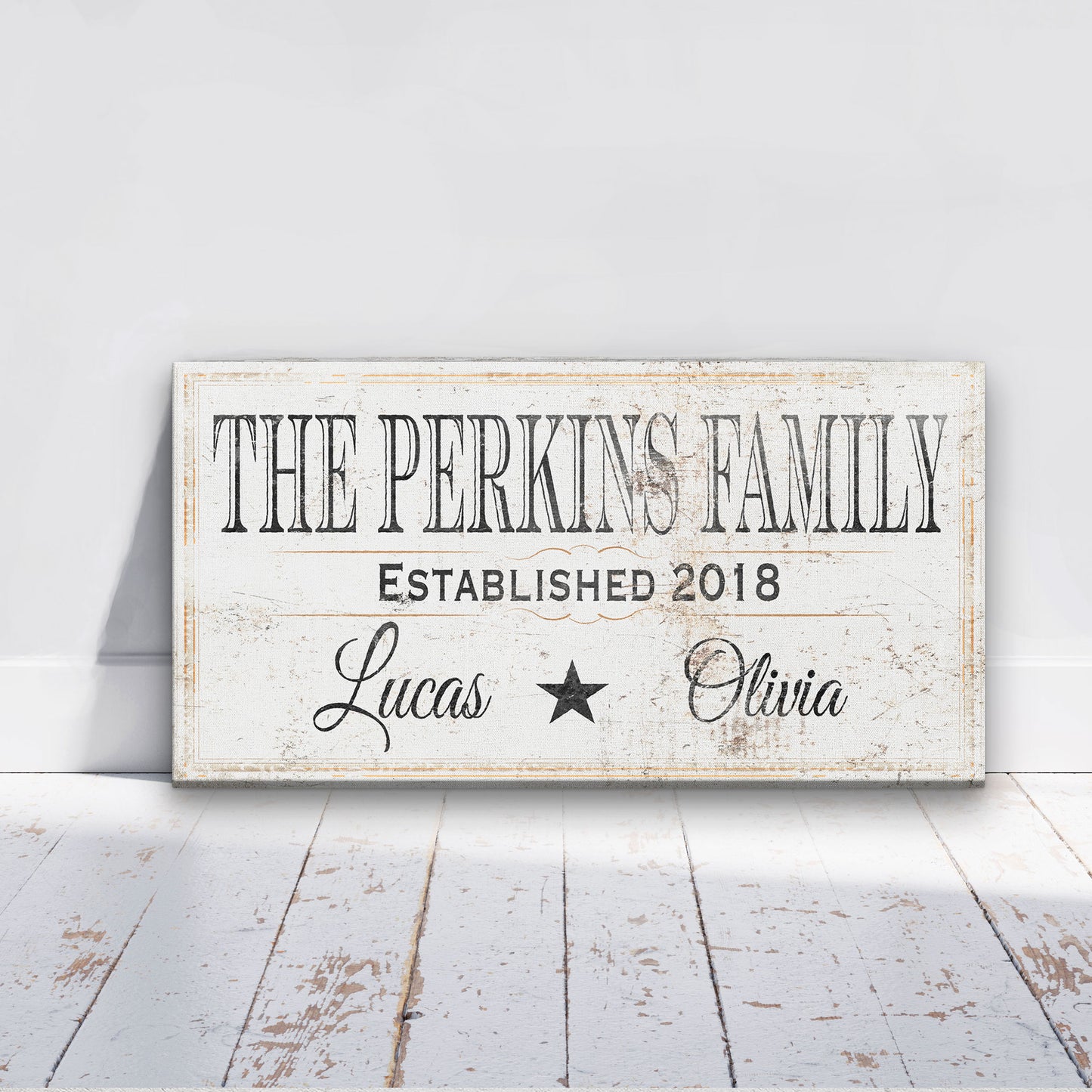 Personalized Family Name Established Date With Kids Names Sign Wall Hanging