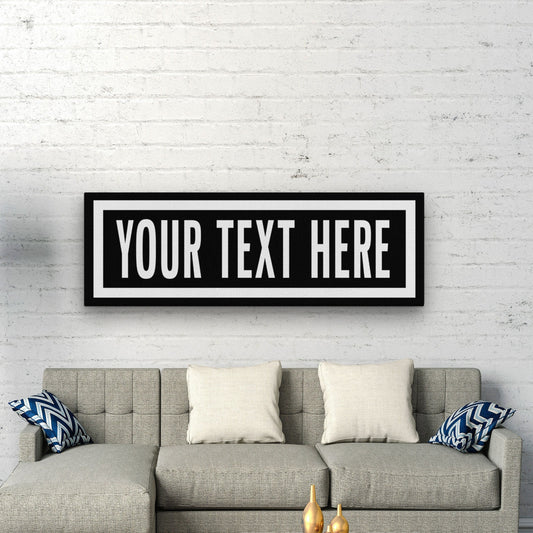 Personalized One Way Wall Hanging | Clean & Distressed Metal Look
