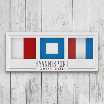 Hyannisport Sign Nautical Flag Sign | Cape Cod Nautical Decor