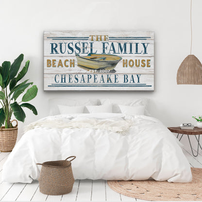 Beach House Family Name Sign | Personalized Beach - Lake House Decor