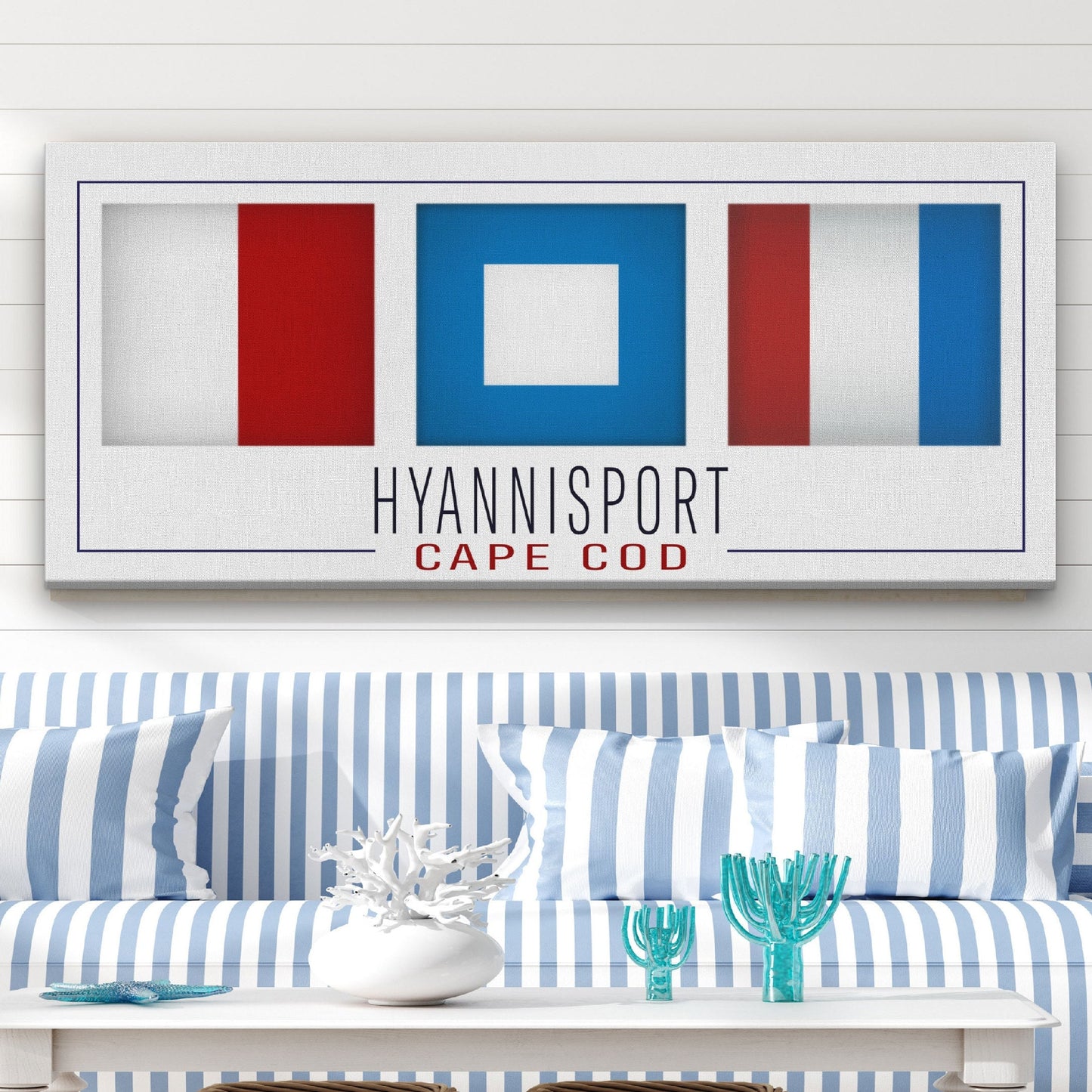 Hyannisport Sign Nautical Flag Sign | Cape Cod Nautical Decor