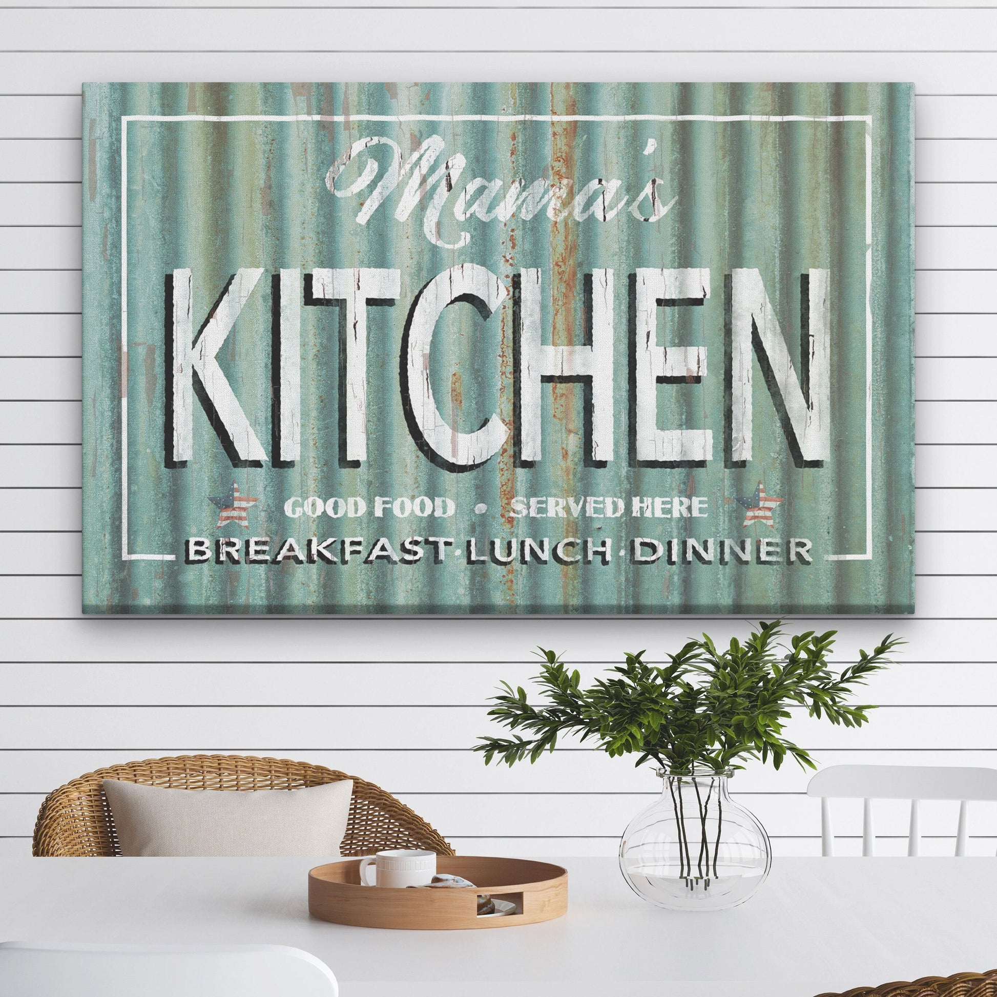 Personalized Kitchen Canvas Farmhouse Kitchen Wall Art Decor